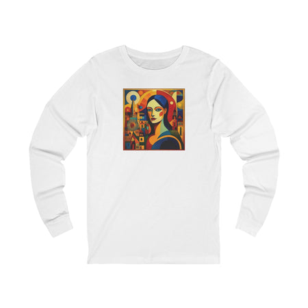 Art Series: Abstract Elegance Long Sleeve Unisex Jersey Tee S / White Long-sleeve