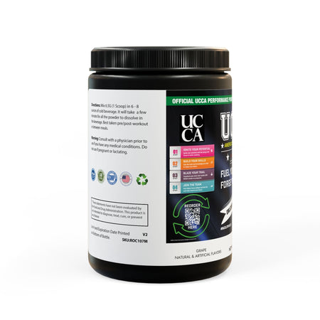 BCAA Supplement, Grape (325g, 11.46oz, 50 servings) Black jar + lid / NET WT 11.46 OZ (325g) / Grape Food Supplements