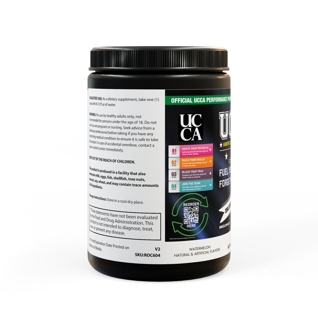 BCAA Supplement, Watermelon (325g, 11.46oz, 45 servings) Black jar + lid / NET WT 11.46 OZ (325g) / Watermelon Food Supplements