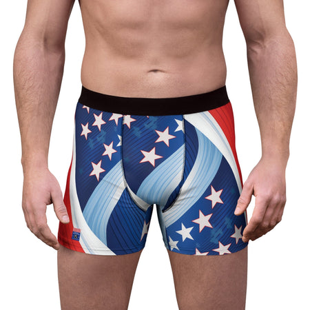 Bold & Brave – Men’s Stars & Stripes-Inspired Boxer Briefs All Over Prints