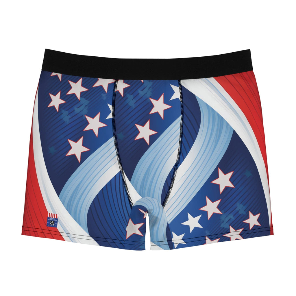 Bold & Brave – Men’s Stars & Stripes-Inspired Boxer Briefs XS / Black stitching All Over Prints