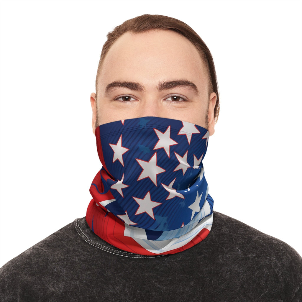 Bold & Brave – Stars & Stripes-Inspired Neck Gaiter With Drawstring 17.5