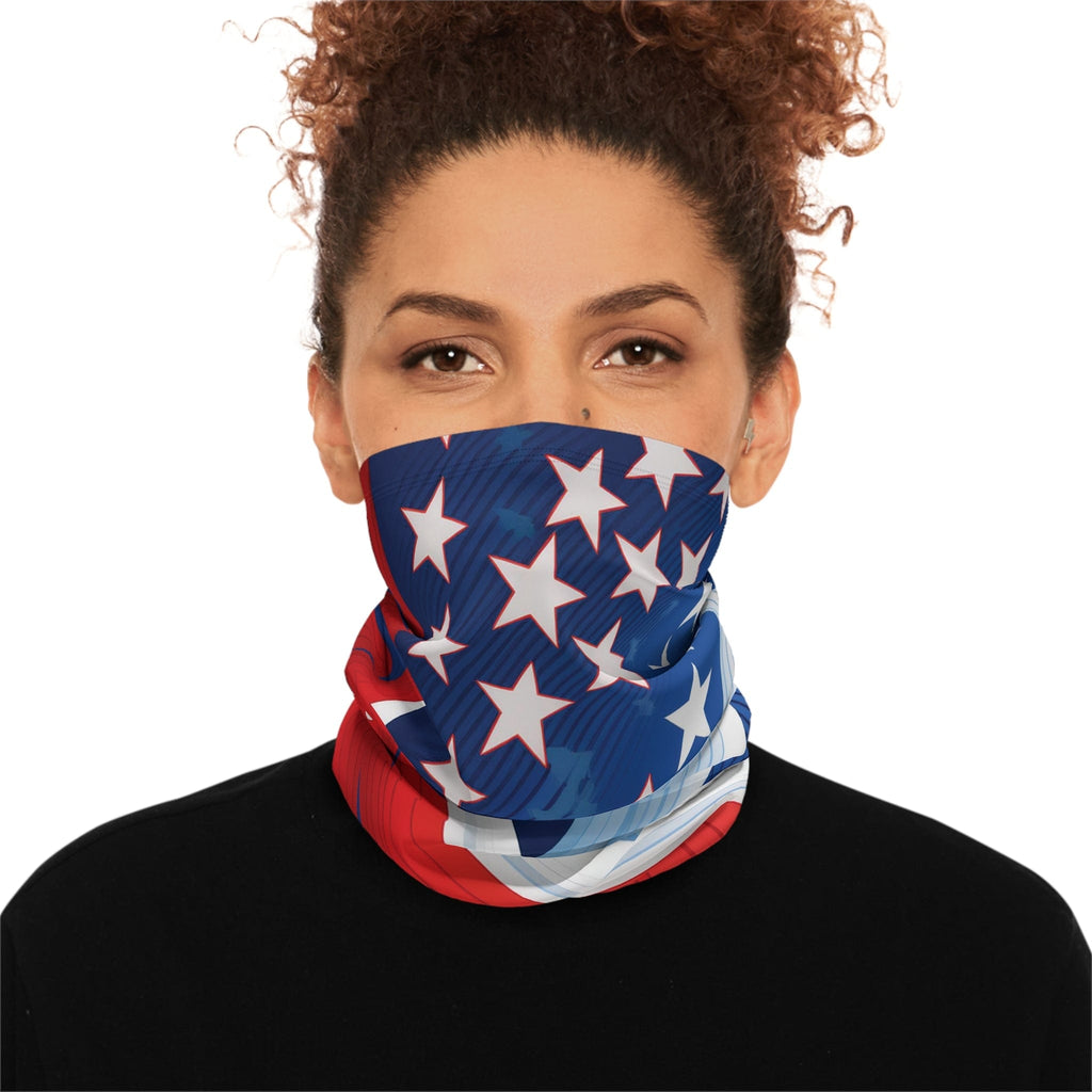 Bold & Brave – Stars & Stripes-Inspired Neck Gaiter With Drawstring 17.5