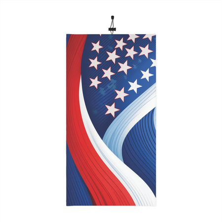 Bold & Brave – Stars & Stripes-Inspired Neck Gaiter With Drawstring 17.5" × 9.5" All Over Prints