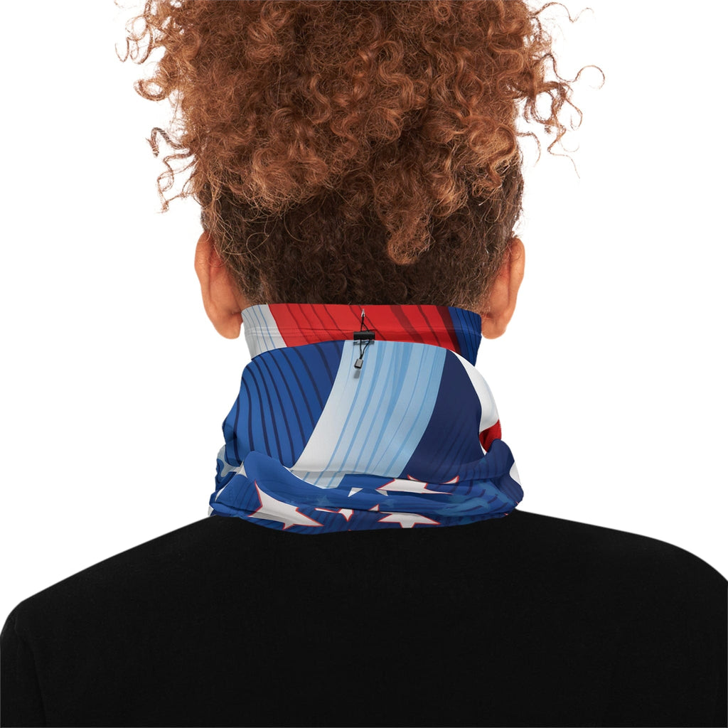 Bold & Brave – Stars & Stripes-Inspired Neck Gaiter With Drawstring 17.5