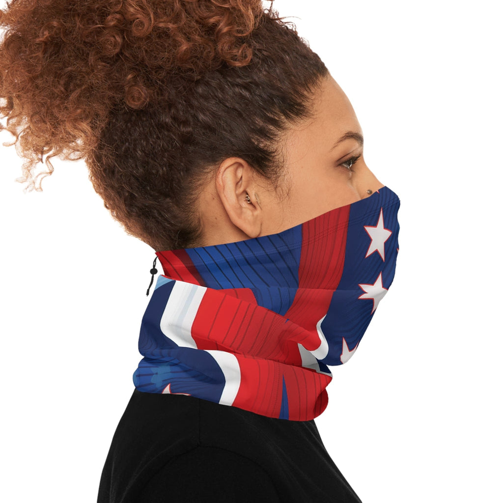 Bold & Brave – Stars & Stripes-Inspired Neck Gaiter With Drawstring 17.5