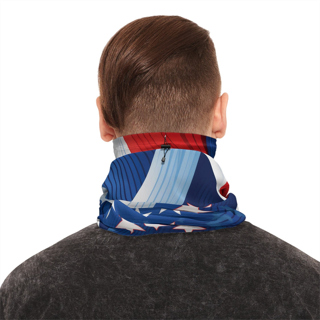 Bold & Brave – Stars & Stripes-Inspired Neck Gaiter With Drawstring 17.5