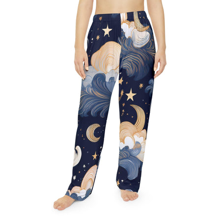 Celestial Dream Pajama Pants – Moonlit Clouds Edition 🌙✨ All Over Prints