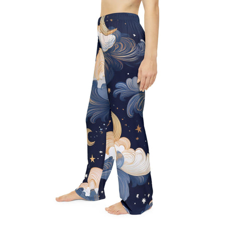 Celestial Dream Pajama Pants – Moonlit Clouds Edition 🌙✨ All Over Prints