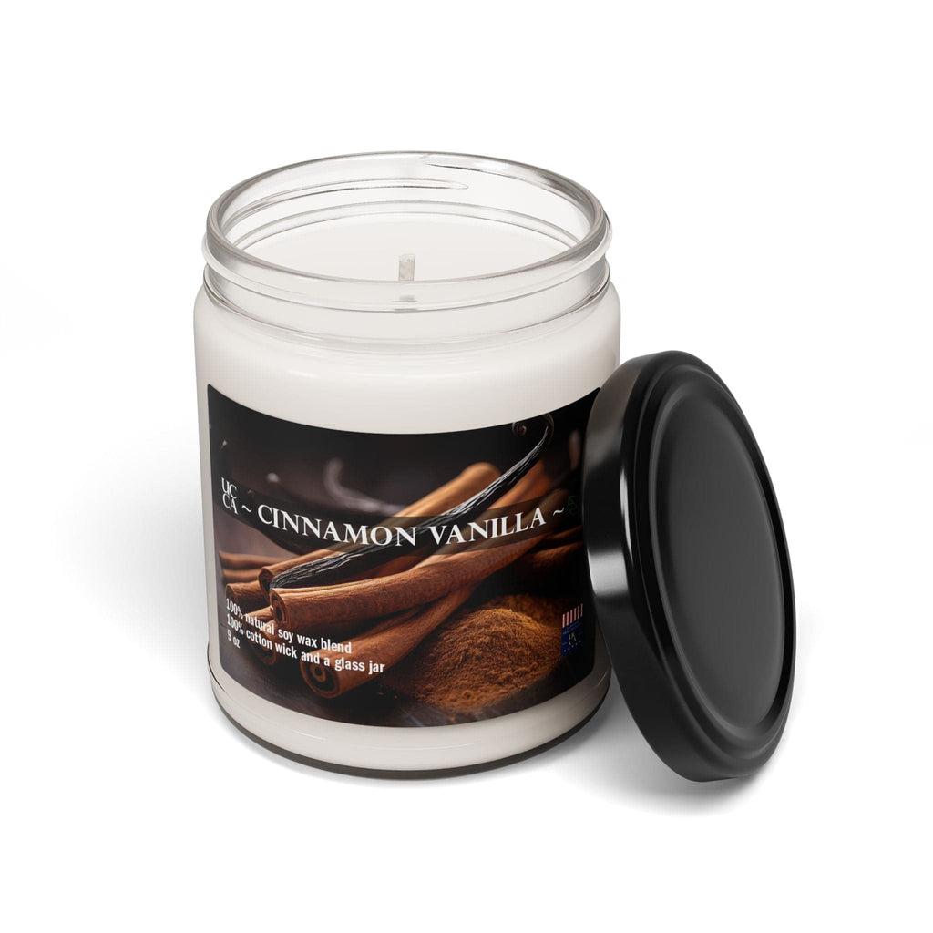 Cinnamon Vanilla Scented Soy Candle, 9oz Cinnamon Vanilla / 9oz Home Decor