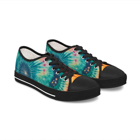 Cosmic Bloom Low Tops Sneakers: Where Retro Meets the Future US 5.5 / Black sole Shoes