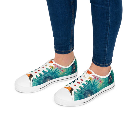 Cosmic Bloom Low Tops Sneakers: Where Retro Meets the Future US 5.5 / White sole Shoes