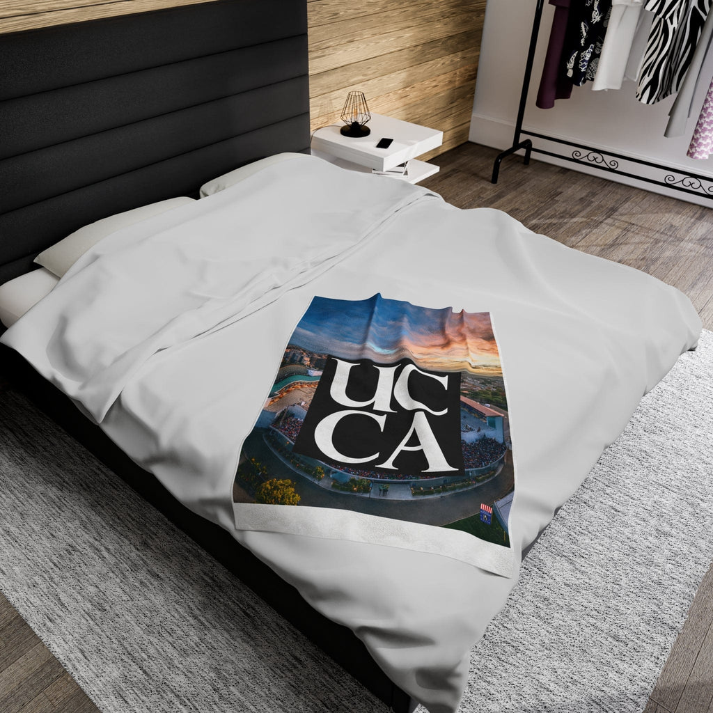 Cozy Up in Collegiate Style - UCCA Print Plush Blanket 30