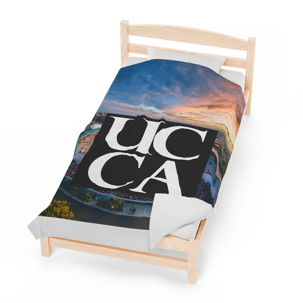 Cozy Up in Collegiate Style - UCCA Print Plush Blanket All Over Prints