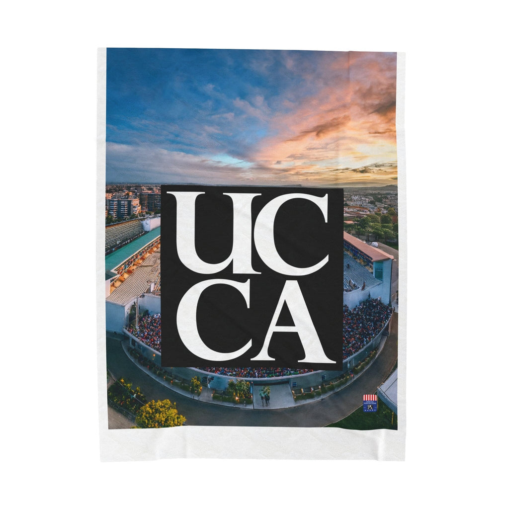 Cozy Up in Collegiate Style - UCCA Print Plush Blanket All Over Prints