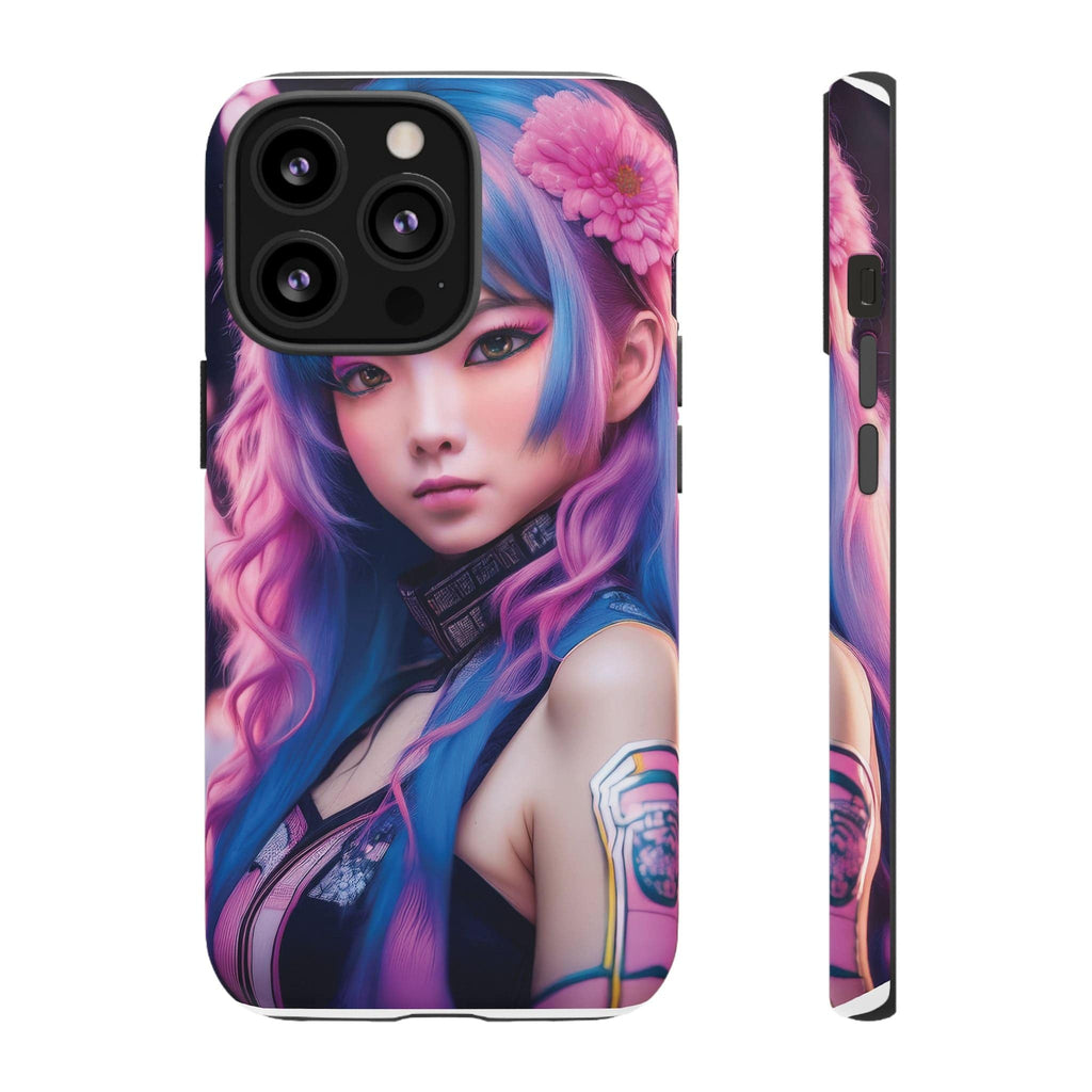 Cyber Aesthetic Phone Case: Futuristic Beauty in Bloom - Tough Case iPhone 13 Pro / Matte Phone Case