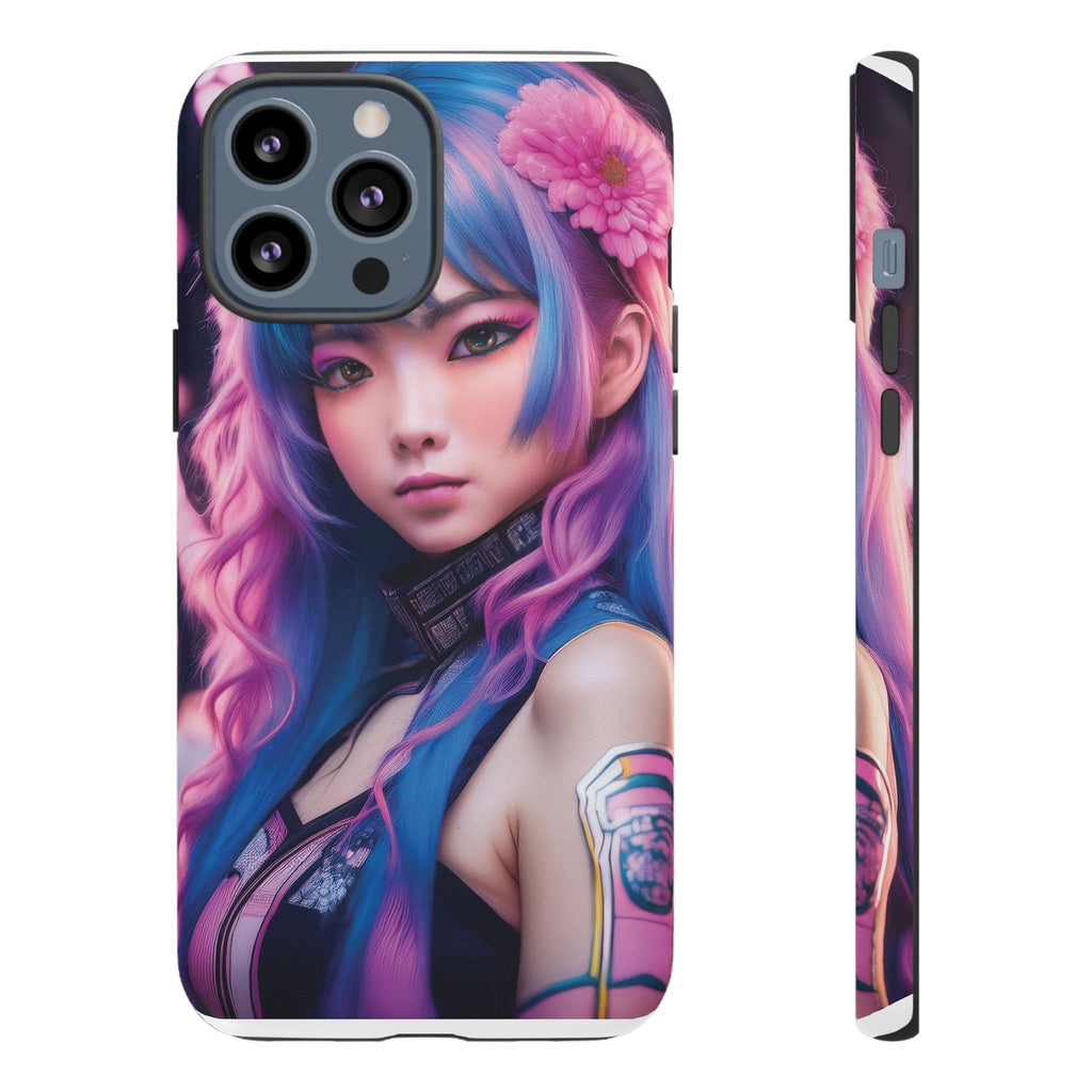 Cyber Aesthetic Phone Case: Futuristic Beauty in Bloom - Tough Case iPhone 13 Pro Max / Matte Phone Case