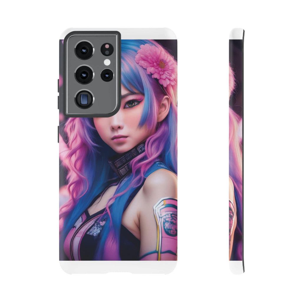 Cyber Aesthetic Phone Case: Futuristic Beauty in Bloom - Tough Case Samsung Galaxy S21 Ultra / Matte Phone Case