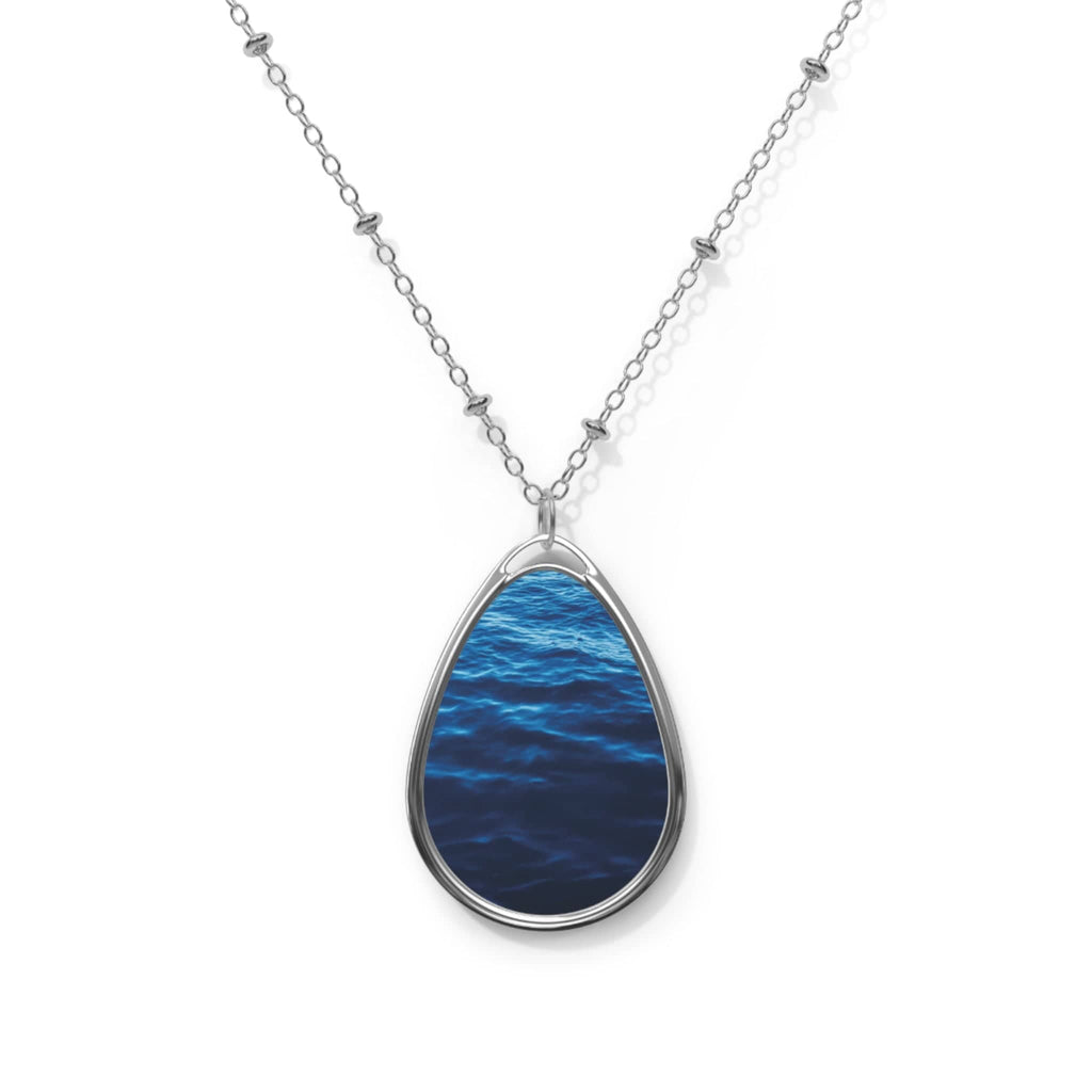 Dive into Elegance: Ocean Inspired Teardrop Necklace One Size / Silver Accessories