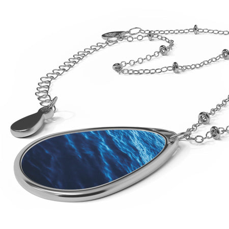 Dive into Elegance: Ocean Inspired Teardrop Necklace One Size / Silver Accessories