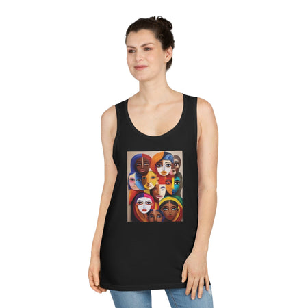 "Faces of Diversity" Women’s Softstyle™ Tank Top Black / S Tank Top