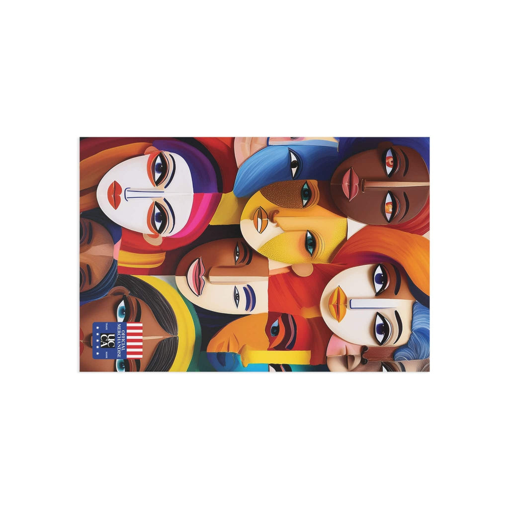 Fine Art Postcard: A Mosaic of Faces and Diversity 6