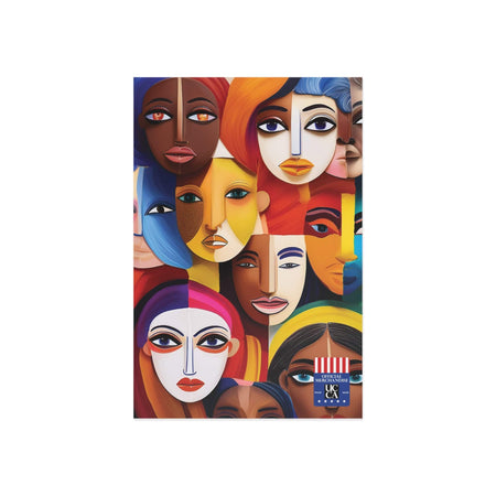 Fine Art Postcard: A Mosaic of Faces and Diversity Paper products