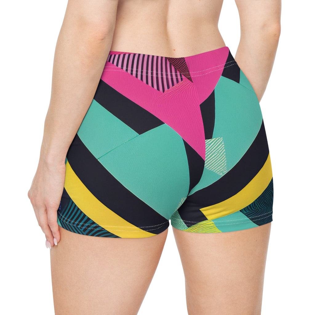 Flashback to Fitness – Retro 80s Women's Workout Shorts All Over Prints