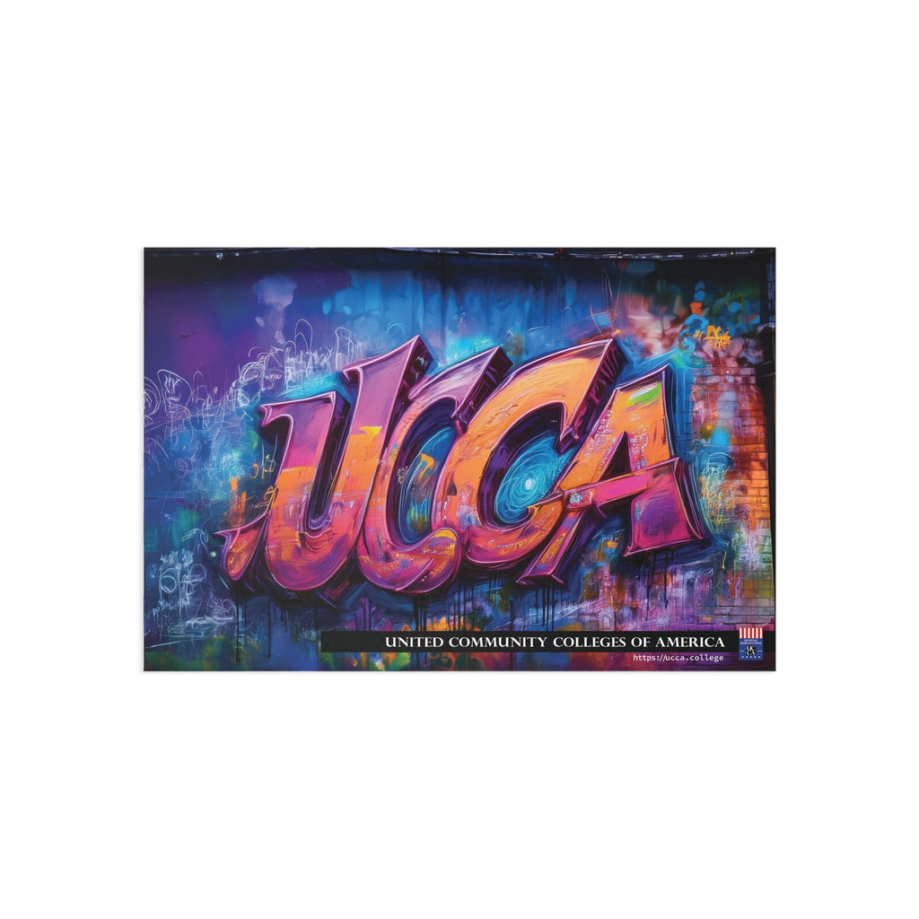 Galactic Graffiti Glow: UCCA Fine Art Postcard 6