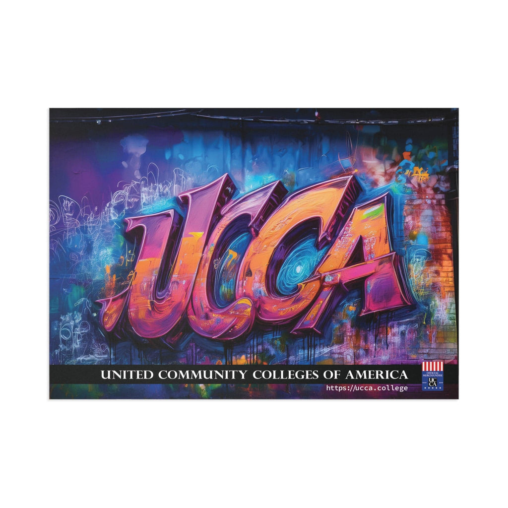 Galactic Graffiti Glow: UCCA Fine Art Postcard 7