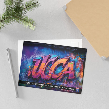 Galactic Graffiti Glow: UCCA Fine Art Postcard Paper products