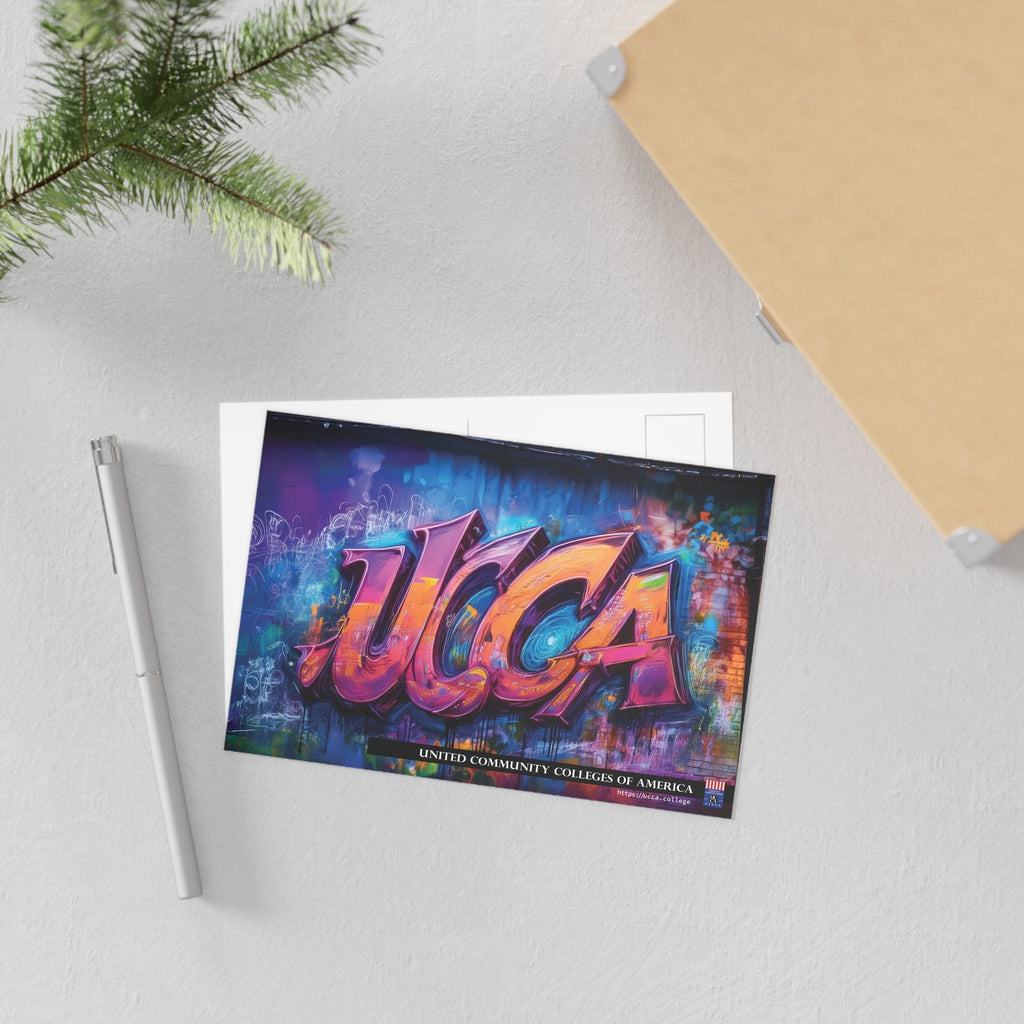 Galactic Graffiti Glow: UCCA Fine Art Postcard Paper products