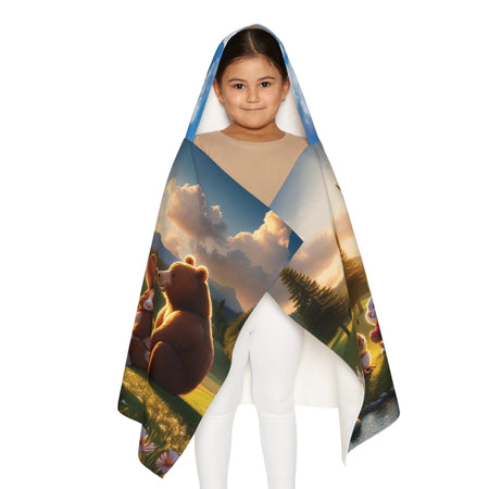 "Golden Meadows" Kids’ Towel Hoodie – Cozy, Whimsical Fun 24" × 48" All Over Prints