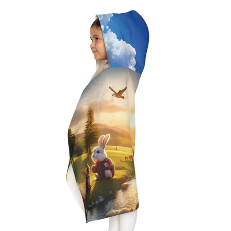 "Golden Meadows" Kids’ Towel Hoodie – Cozy, Whimsical Fun 24" × 48" All Over Prints