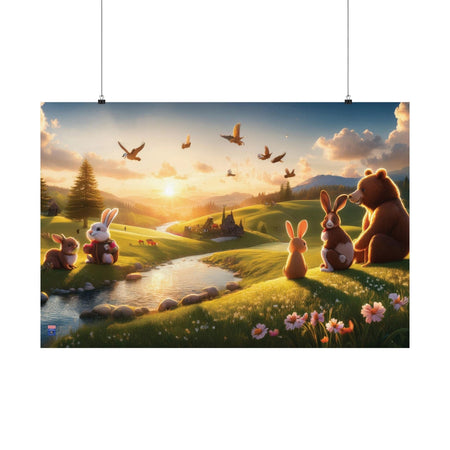 Golden Meadows Poster – The Perfect Centerpiece for Any Room - Matte Horizontal Posters 36″ x 24″ / Matte Poster