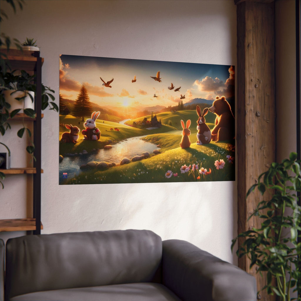 Golden Meadows Poster – The Perfect Centerpiece for Any Room - Matte Horizontal Posters Poster