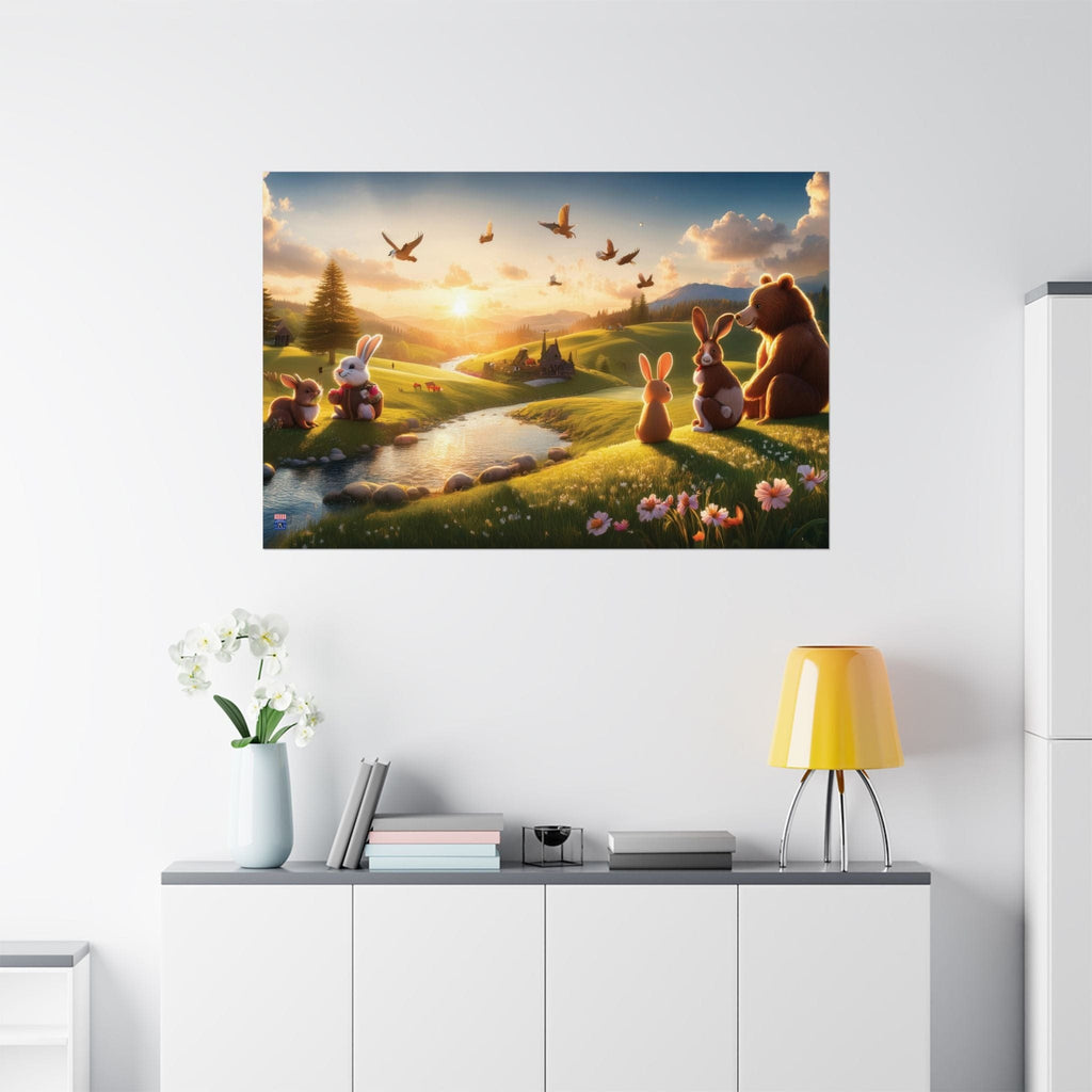 Golden Meadows Poster – The Perfect Centerpiece for Any Room - Matte Horizontal Posters Poster