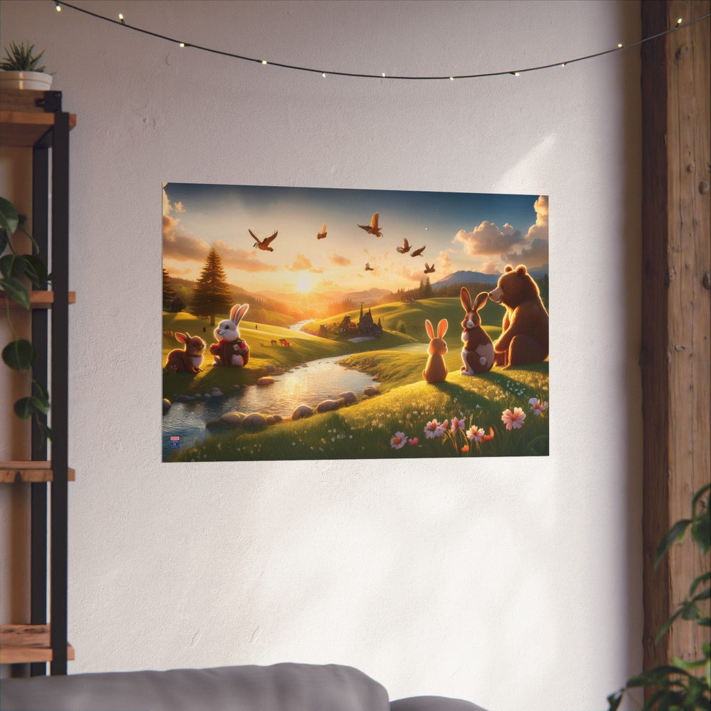 Golden Meadows Poster – The Perfect Centerpiece for Any Room - Matte Horizontal Posters Poster