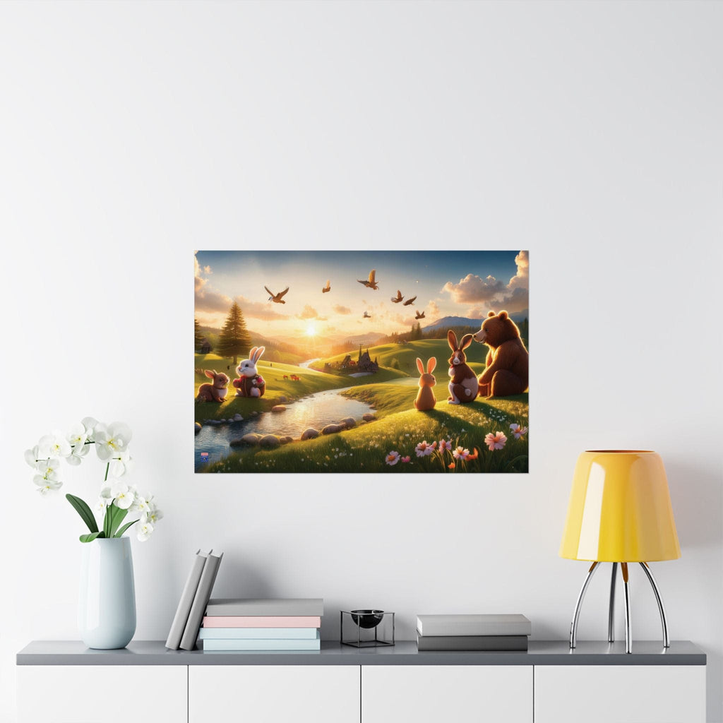 Golden Meadows Poster – The Perfect Centerpiece for Any Room - Matte Horizontal Posters Poster