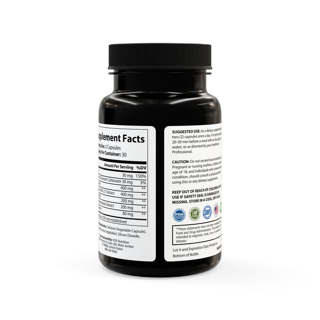 L-Arginine Supplement (60 Capsules) Black bottle + cap / Unflavored / 60 Vegetable capsules Food Supplements