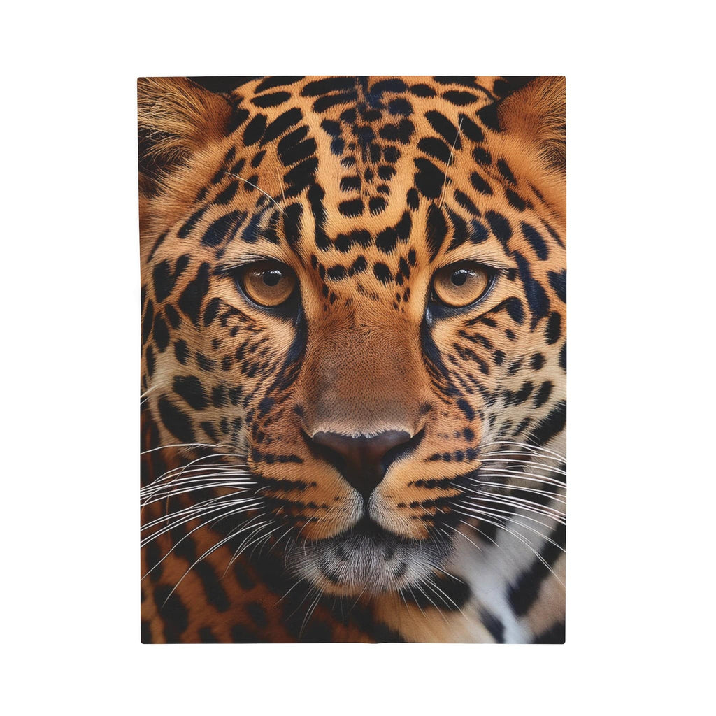 Lounge King Leopard Face Plush Blanket 30