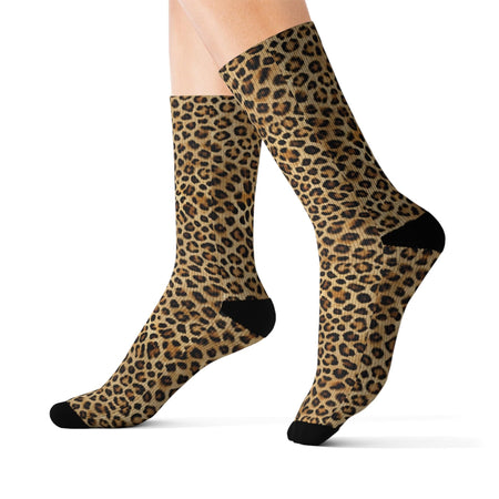 Lounge King Leopard Print Socks L All Over Prints