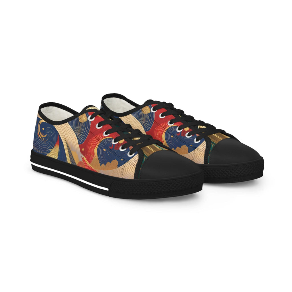 Lunar Luxe Low Top Sneakers: Celebrate the New Year in Style US 5 / Black sole Shoes