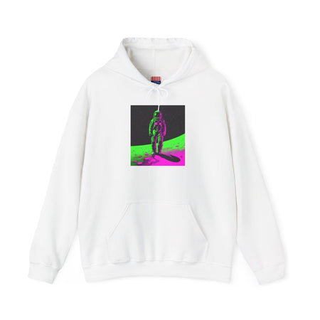 Neon Astronaut Heavy Blend™ Hoodie – Cosmic Streetwear Edition 🚀✨ White / S Hoodie