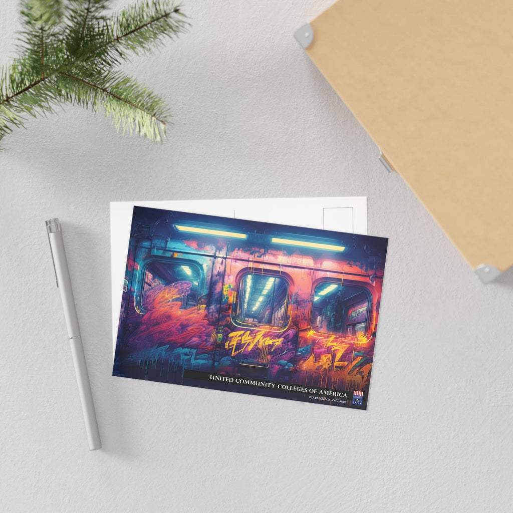 Neon Dreams in Motion: UCCA Fine Art Postcards Paper products