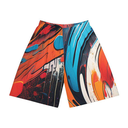 Old School Vibes, New School Swagger: Graffiti Basketball Shorts L All Over Prints