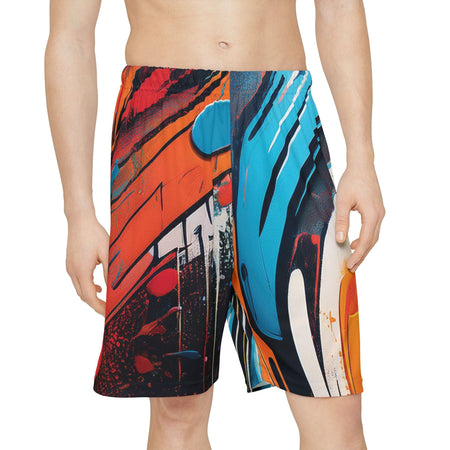 Old School Vibes, New School Swagger: Graffiti Basketball Shorts L All Over Prints