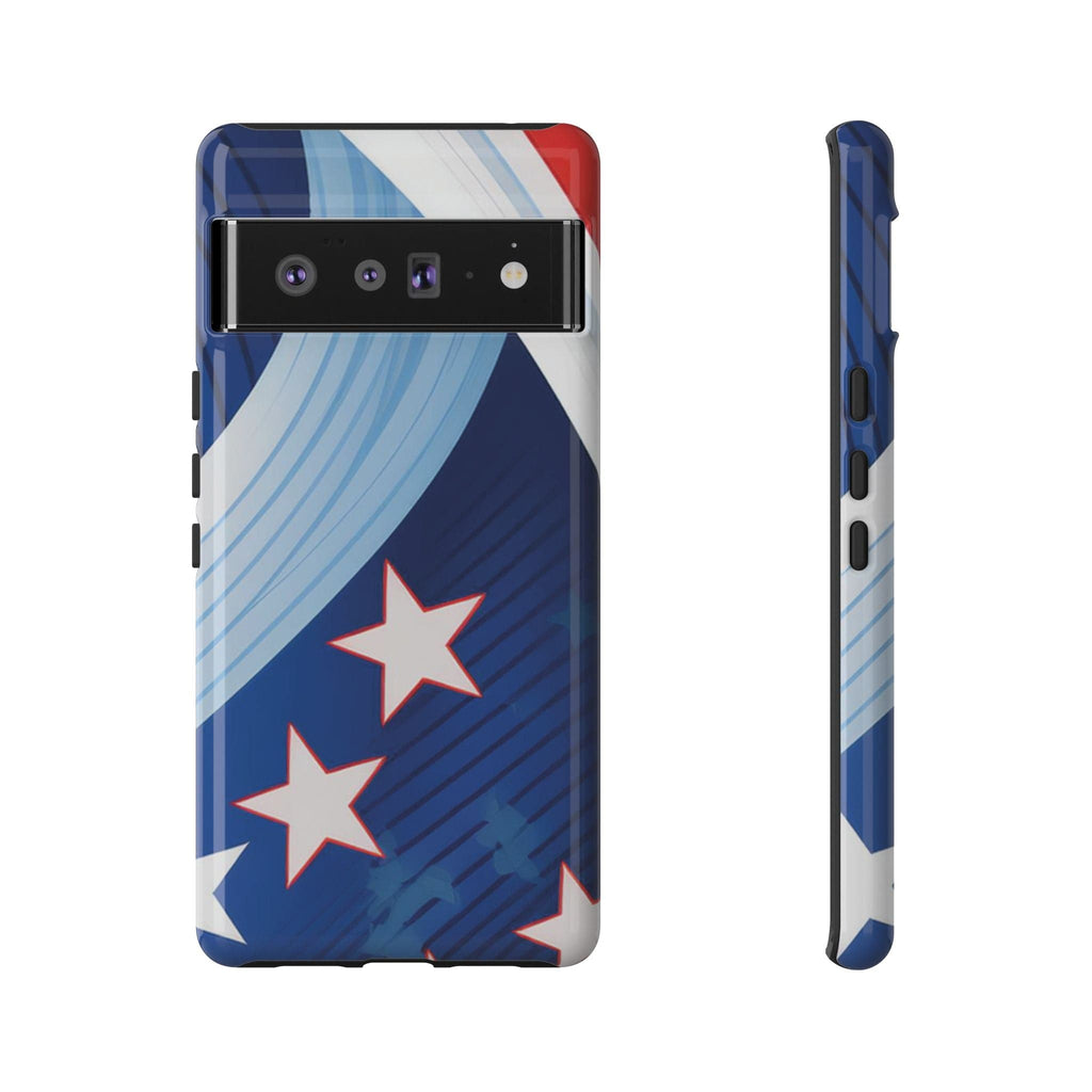 Patriotic Starburst Phone Case: Bold and Striking Design - Tough Case Google Pixel 6 Pro / Glossy Phone Case