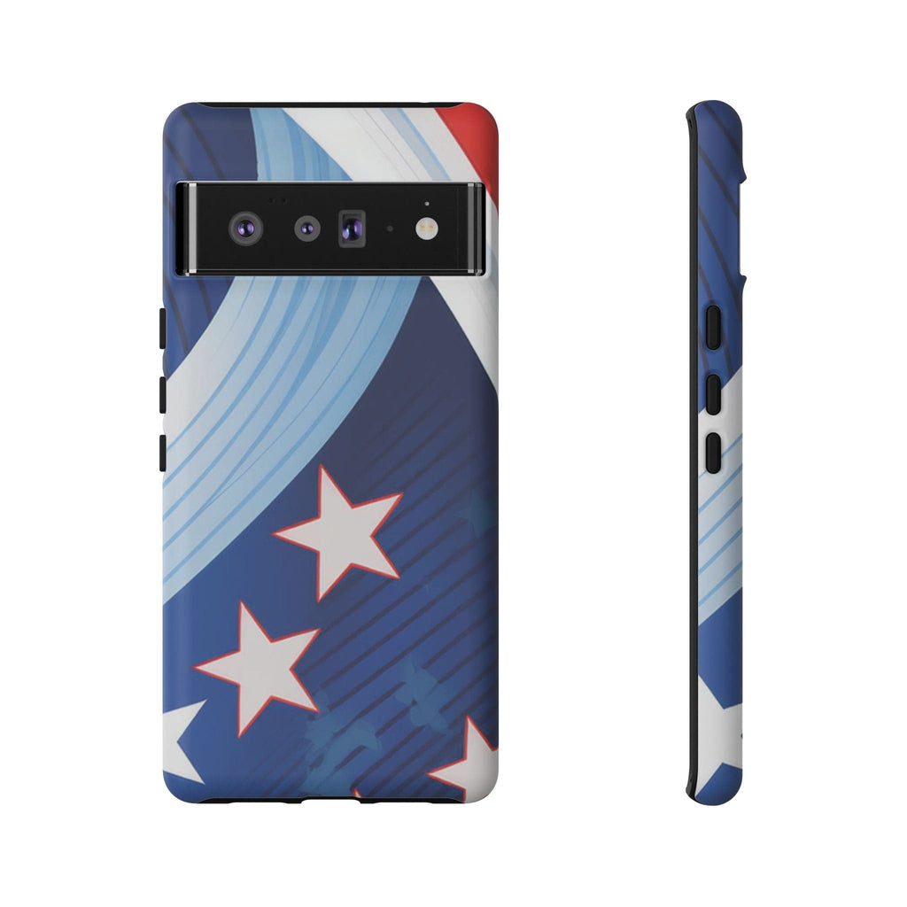 Patriotic Starburst Phone Case: Bold and Striking Design - Tough Case Google Pixel 6 Pro / Matte Phone Case