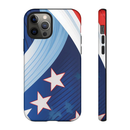 Patriotic Starburst Phone Case: Bold and Striking Design - Tough Case iPhone 12 Pro / Glossy Phone Case